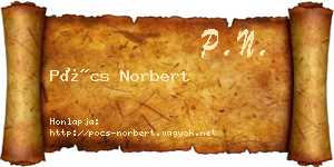 Pócs Norbert névjegykártya